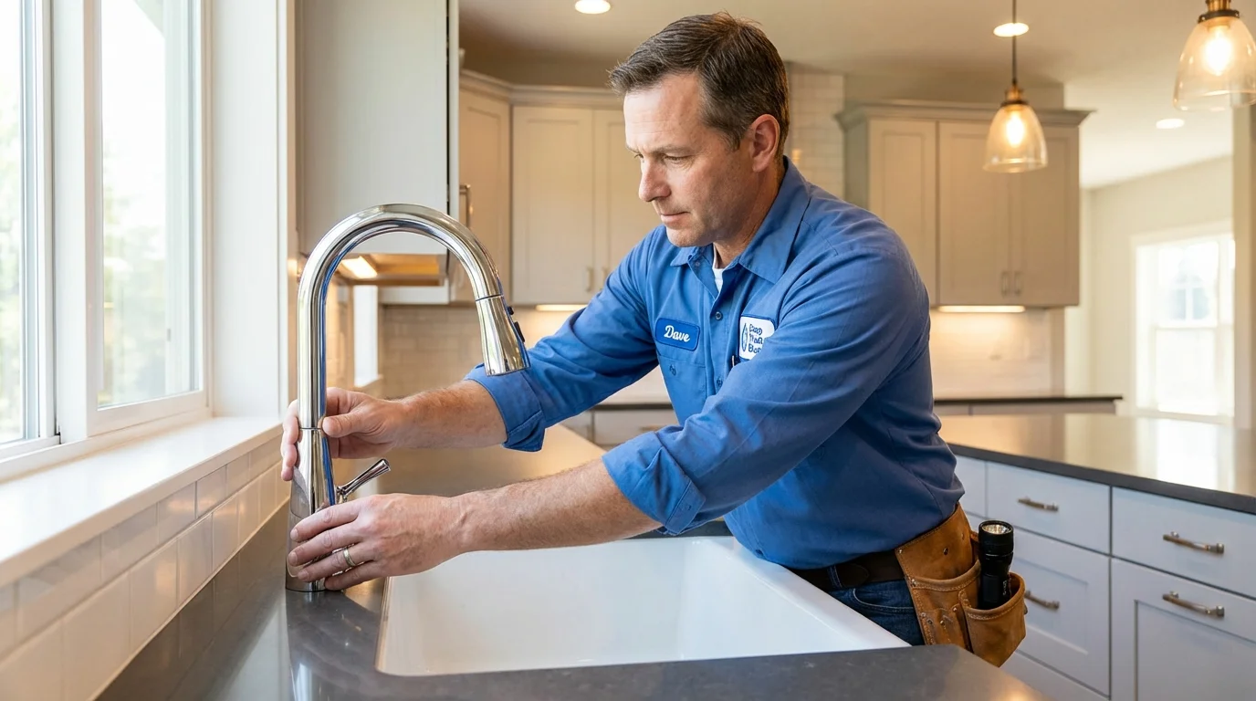 Kitchen faucet installation by Johns Plumbing LLC in Nickerson