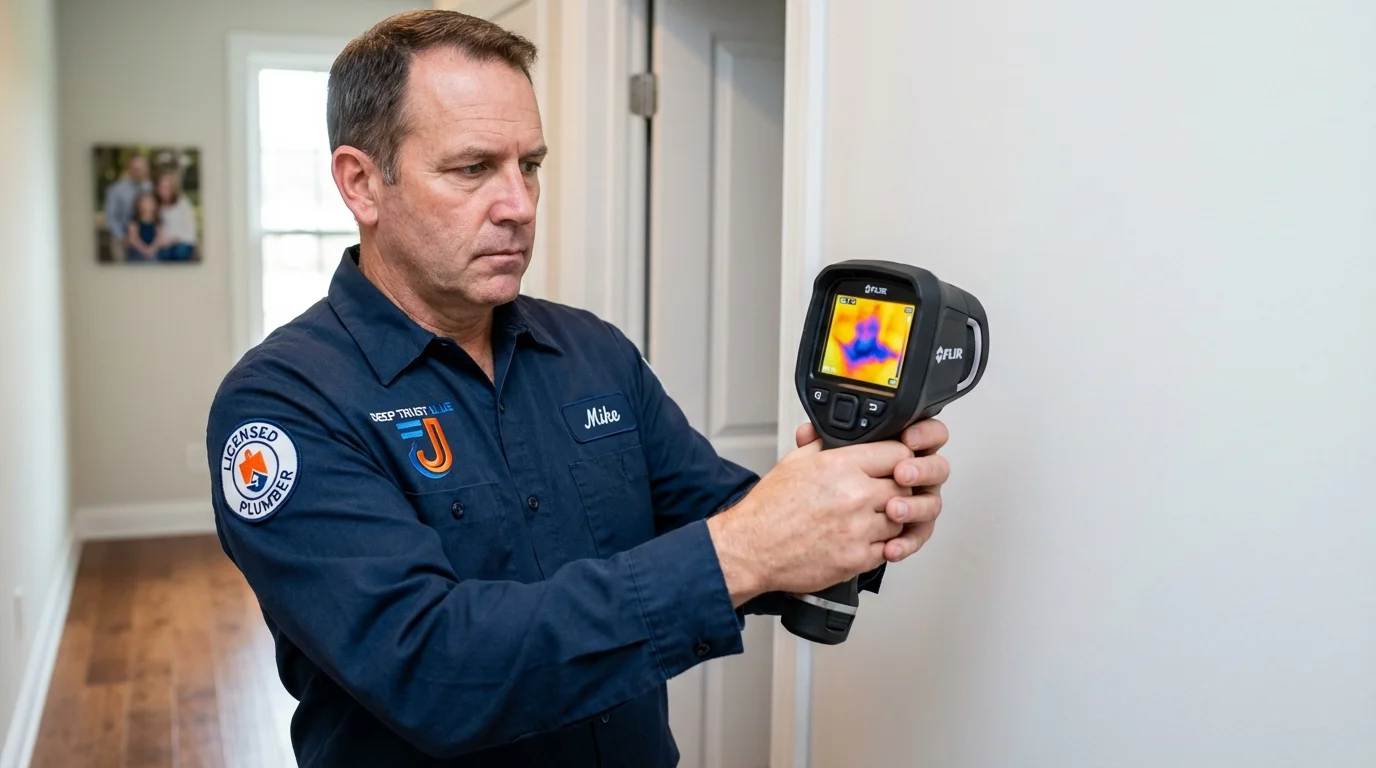 Thermal imaging leak detection by Johns Plumbing LLC in Nickerson